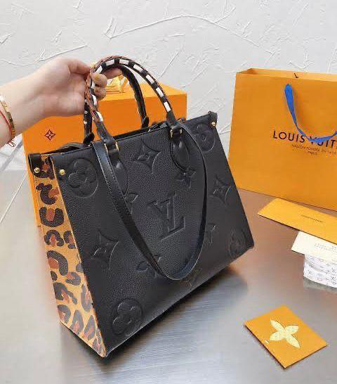 On-the-Prowl Luxury: Louis Vuitton Onthego Monogram MM Leopard Black - 12A Quality Mirror Copy